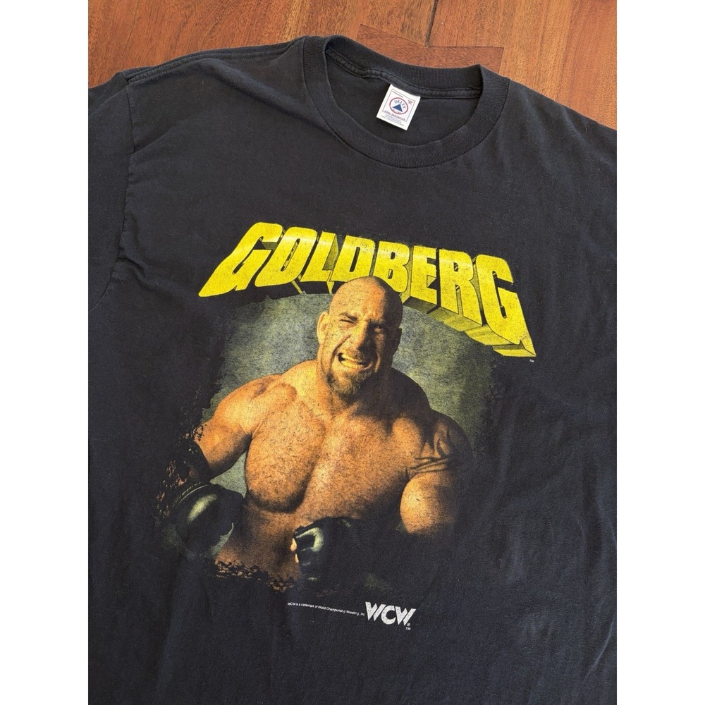 Vintage Goldberg WCW T Shirt Mens XL WWE Wrestling Wrestler Delta USA Made Y2K